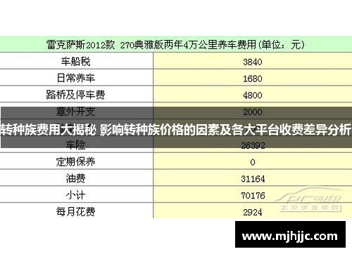 转种族费用大揭秘 影响转种族价格的因素及各大平台收费差异分析